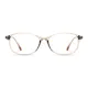 Oval Transparent Brown Eyeglasses