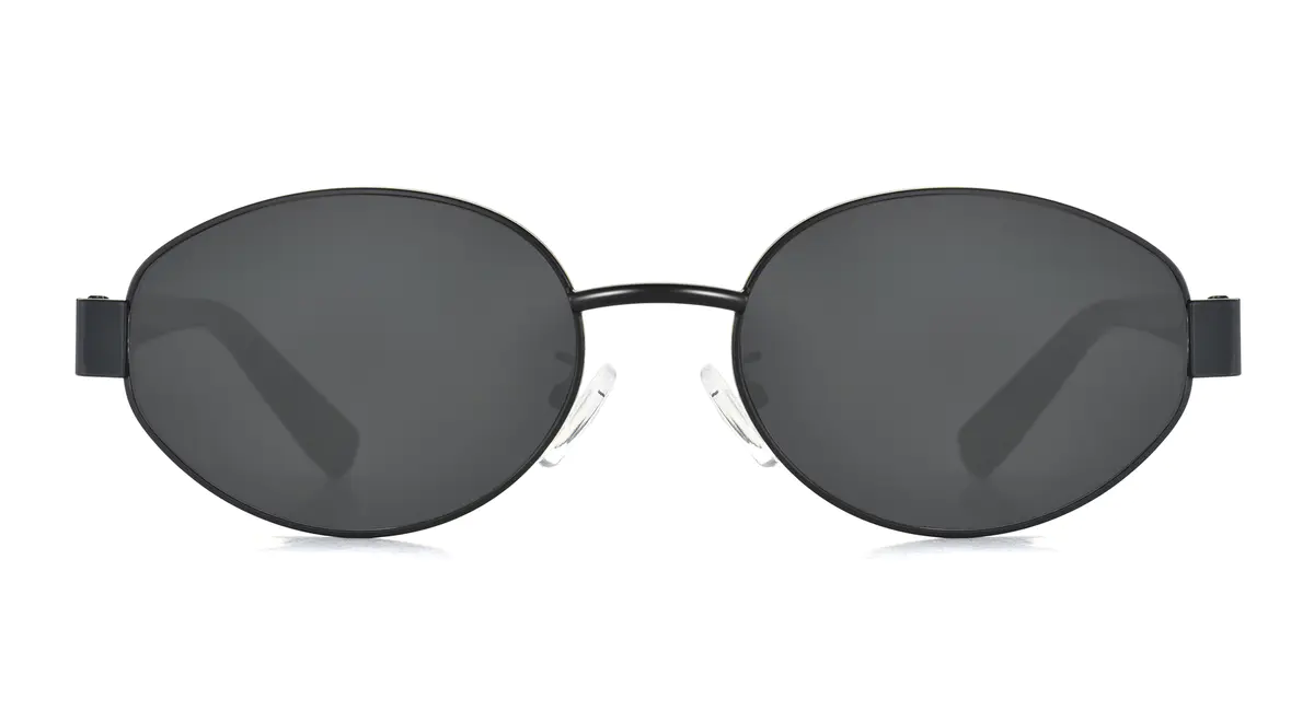 Oval Black Sunglasses