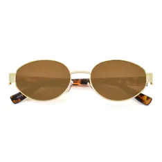 Oval Gold/Tortoiseshell Sunglasses