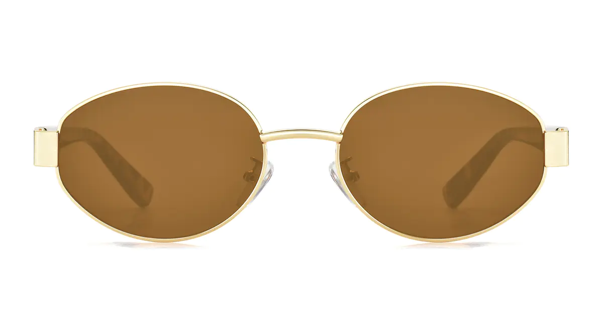 Oval Gold/Tortoiseshell Sunglasses