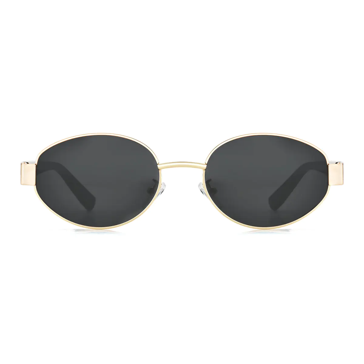 Oval Gold/Black Sunglasses