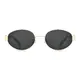 Oval Gold/Black Sunglasses