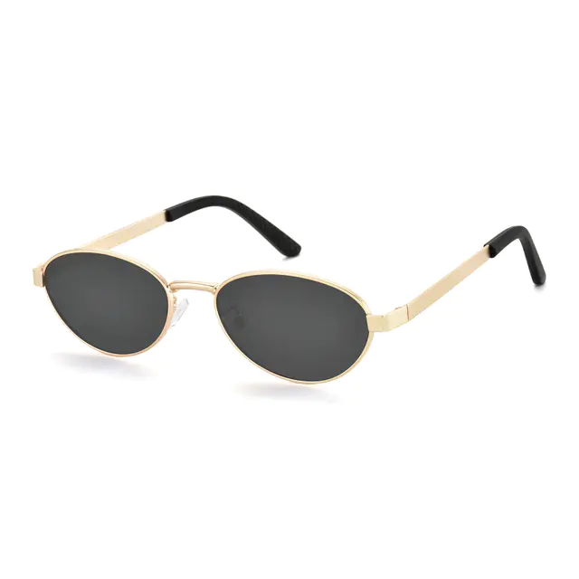Oval Gold Sunglasses
