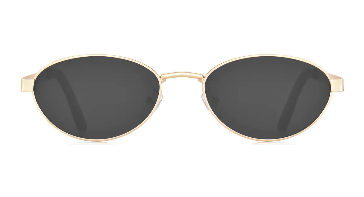 Oval Gold Sunglasses