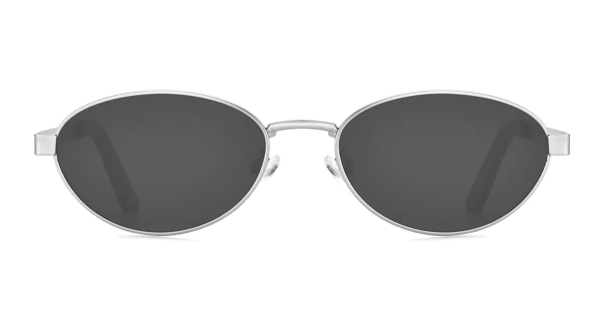 Oval Silver Sunglasses