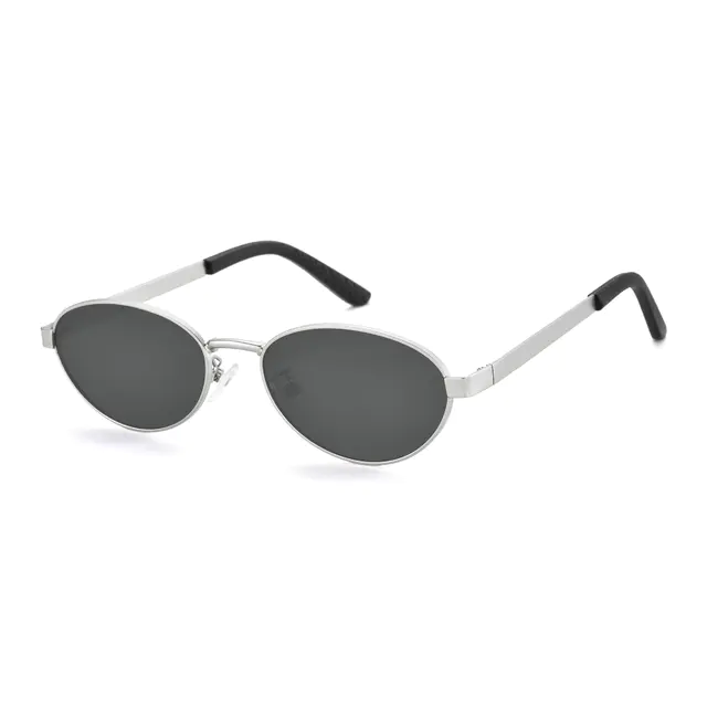 Oval Silver Sunglasses