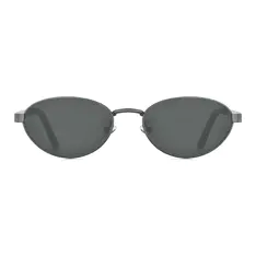 Oval Gunmetal Sunglasses