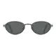 Oval Gunmetal Sunglasses
