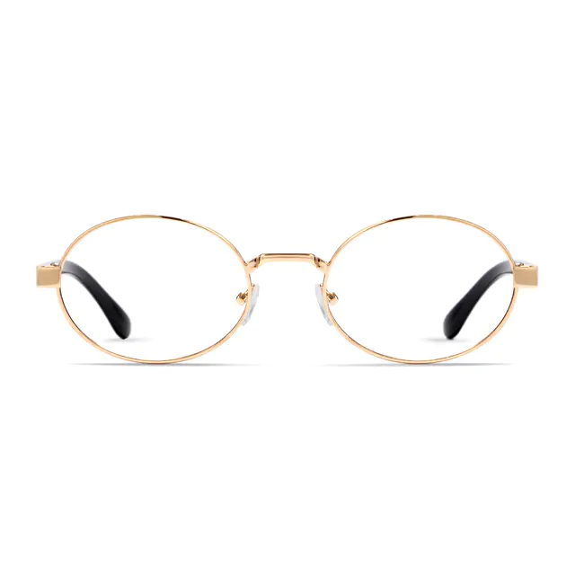 Oval Gold Eyeglasses
