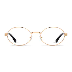 Oval Gold Eyeglasses