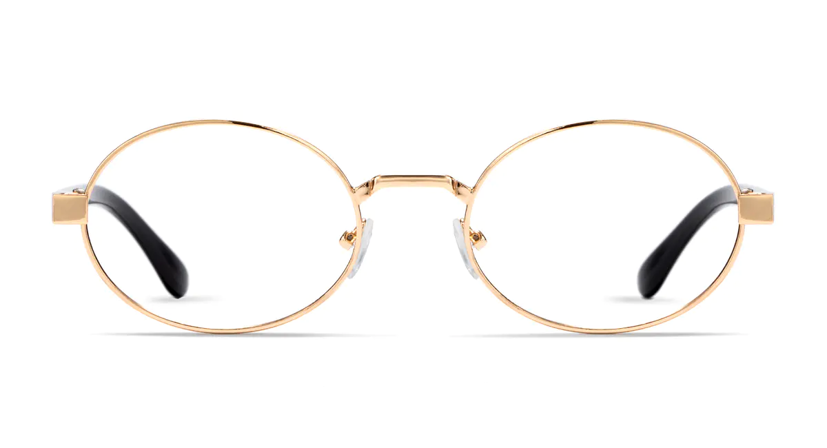 Oval Gold Eyeglasses