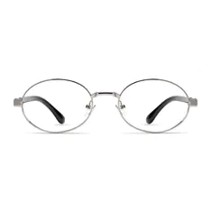 Oval Silver Eyeglasses