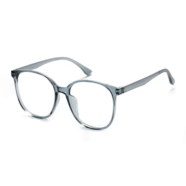 Square Transparent Blue Eyeglasses