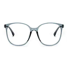 Square Transparent Blue Eyeglasses