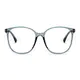 Square Transparent Blue Eyeglasses