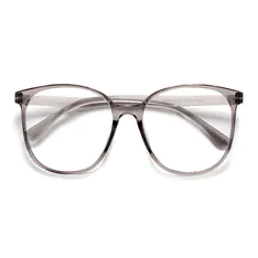 Square Transparent Gray Eyeglasses