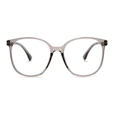 Square Transparent Gray Eyeglasses