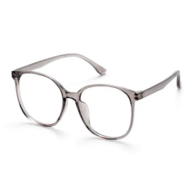 Square Transparent Gray Eyeglasses