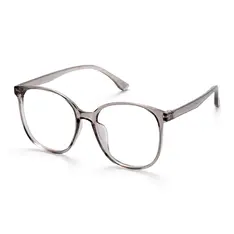 Square Transparent Gray Eyeglasses