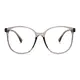 Square Transparent Gray Eyeglasses