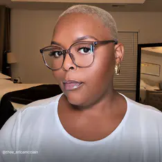 Square Transparent Gray Eyeglasses