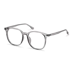 Square Transparent Gray Eyeglasses