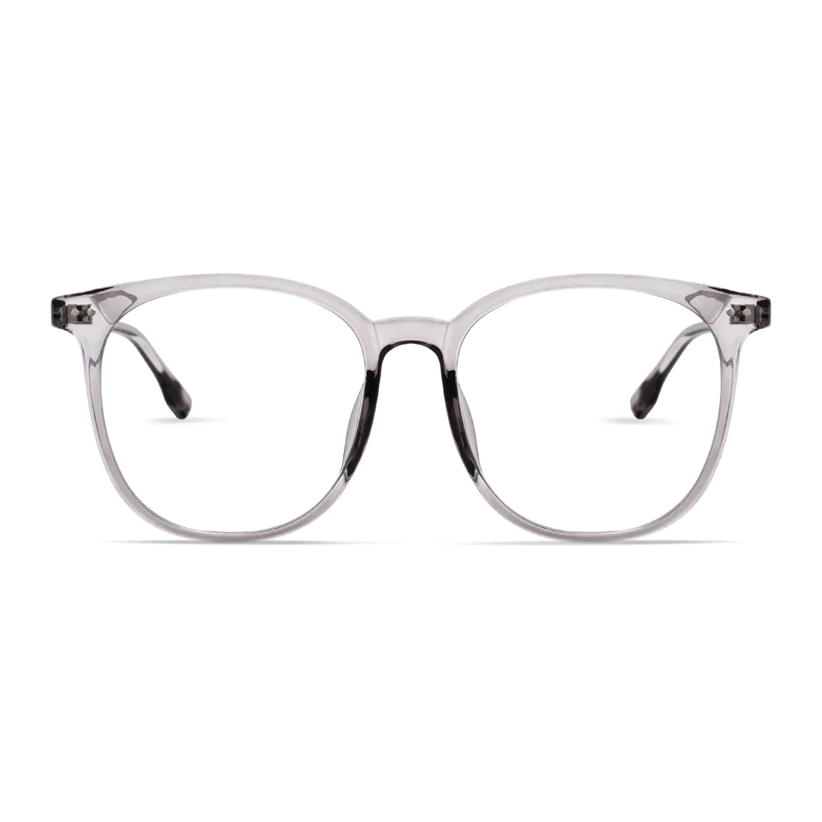 Square Transparent Gray Eyeglasses