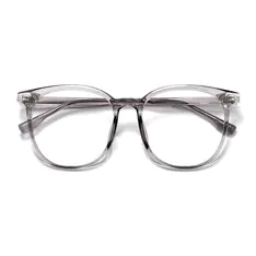 Square Transparent Gray Eyeglasses