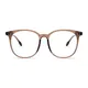 Square Transparent Brown Eyeglasses
