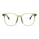 Square Transparent Green Eyeglasses