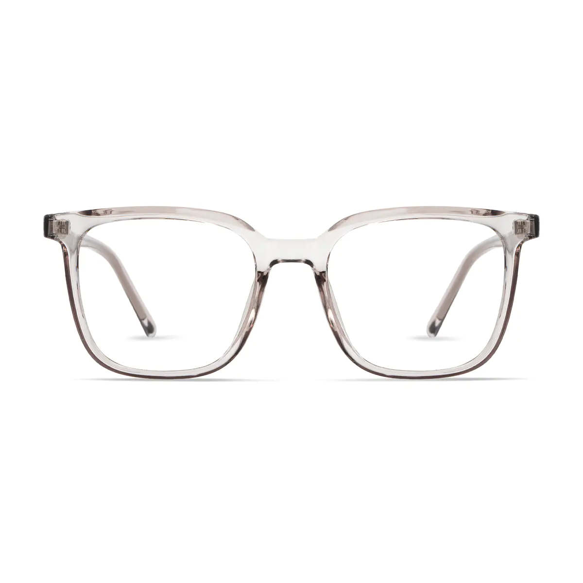 Square Transparent Amber Eyeglasses