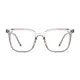 Square Transparent Amber Eyeglasses