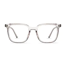 Square Transparent Amber Eyeglasses