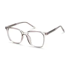 Square Transparent Amber Eyeglasses