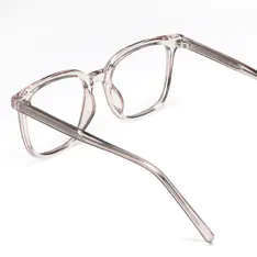 Square Transparent Amber Eyeglasses