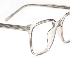 Square Transparent Amber Eyeglasses