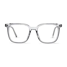 Square Transparent Gray Eyeglasses