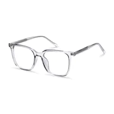 Square Transparent Gray Eyeglasses