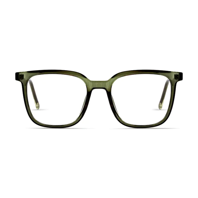 Square Green Eyeglasses
