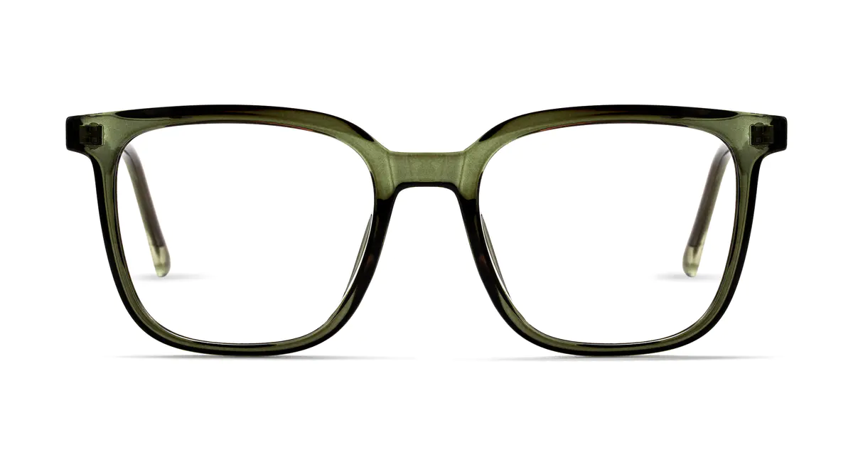 Square Green Eyeglasses