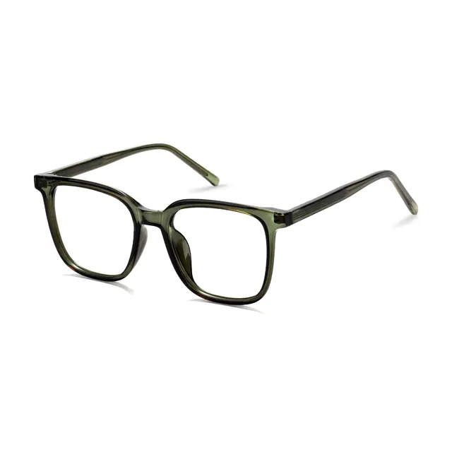 Square Green Eyeglasses