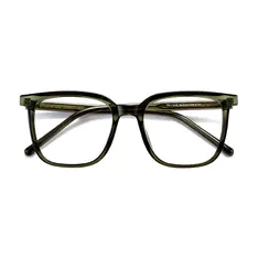 Square Green Eyeglasses