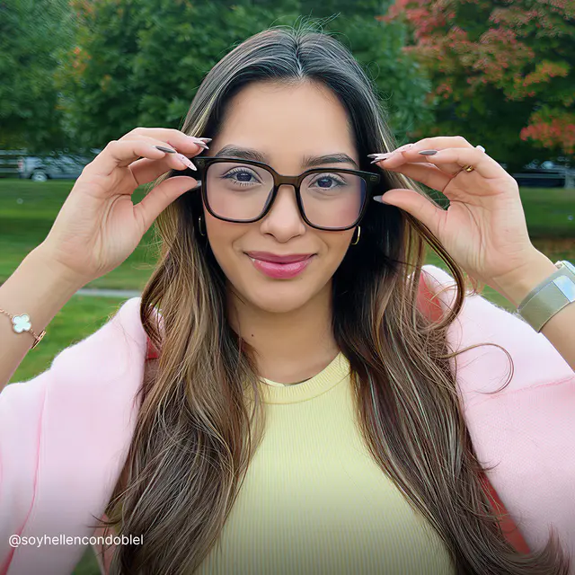 Square Green Eyeglasses