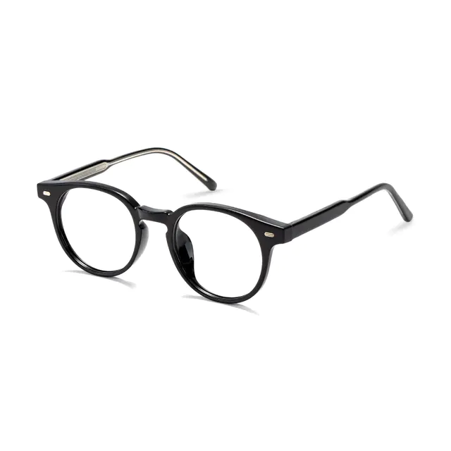 Round Black Eyeglasses