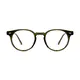 Round Transparent Green Eyeglasses