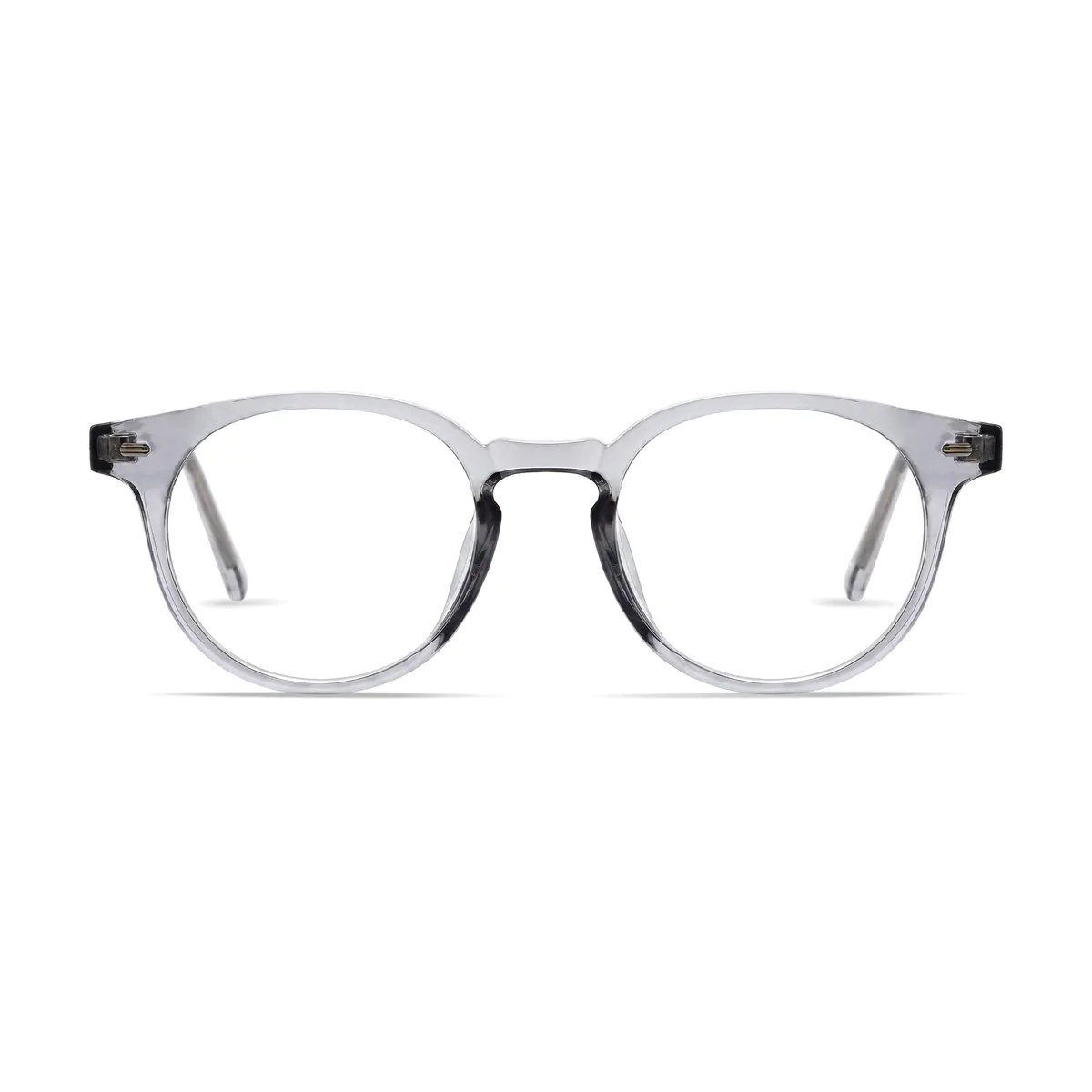  Round Transparent Gray Eyeglasses
