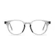 Round Transparent Gray Eyeglasses