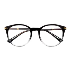 Round Gradient Black Eyeglasses