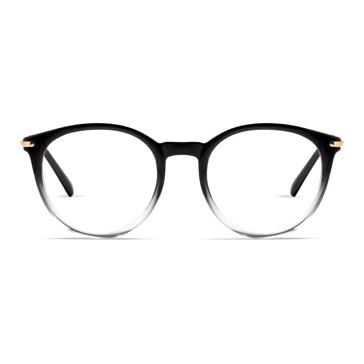 Round Gradient Black Eyeglasses