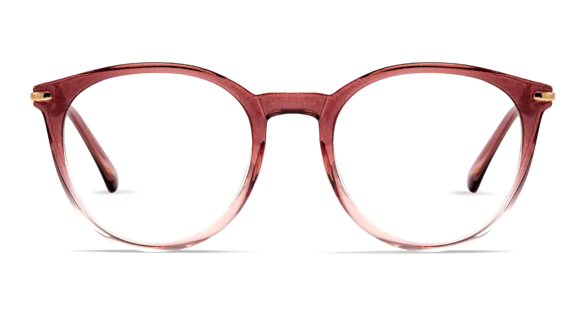 Round Gradient Red Eyeglasses